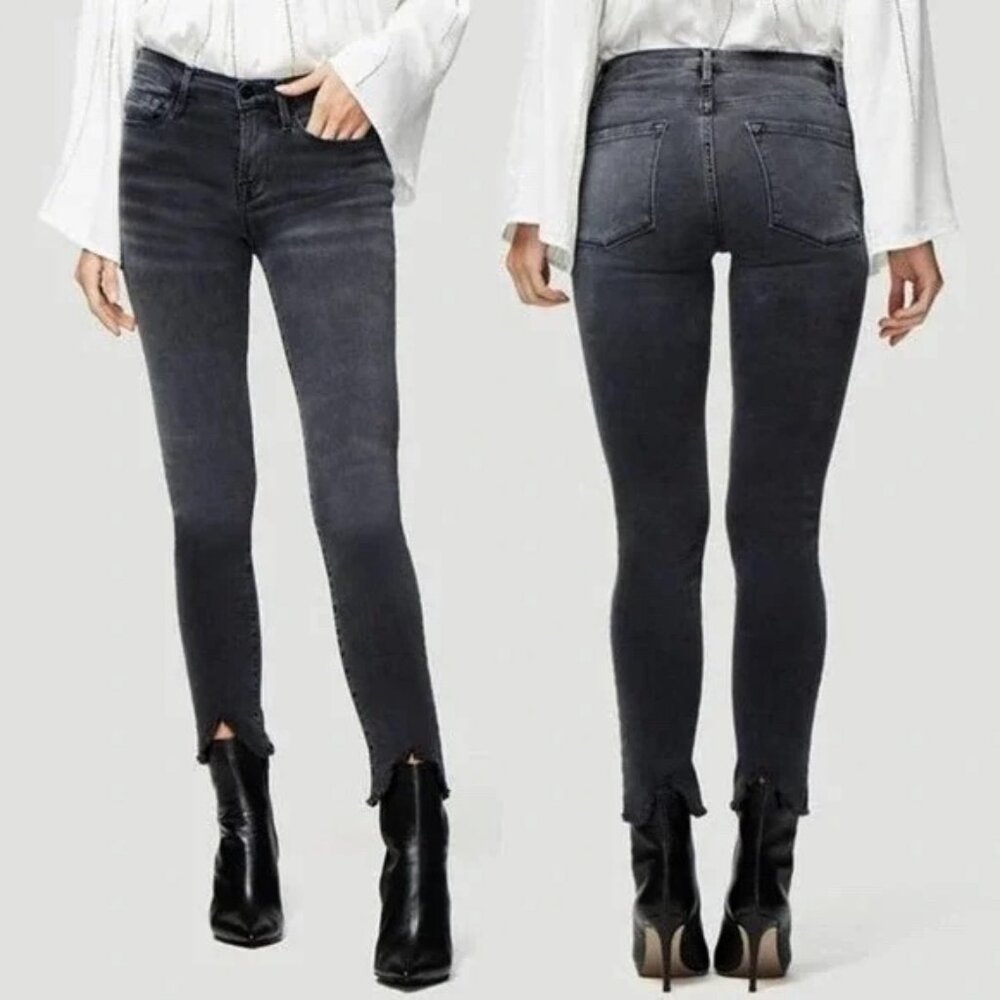 FRAME Le Skinny De Jeanne Crop Double Triangle Raw Hem in Tull Size 25 EUC